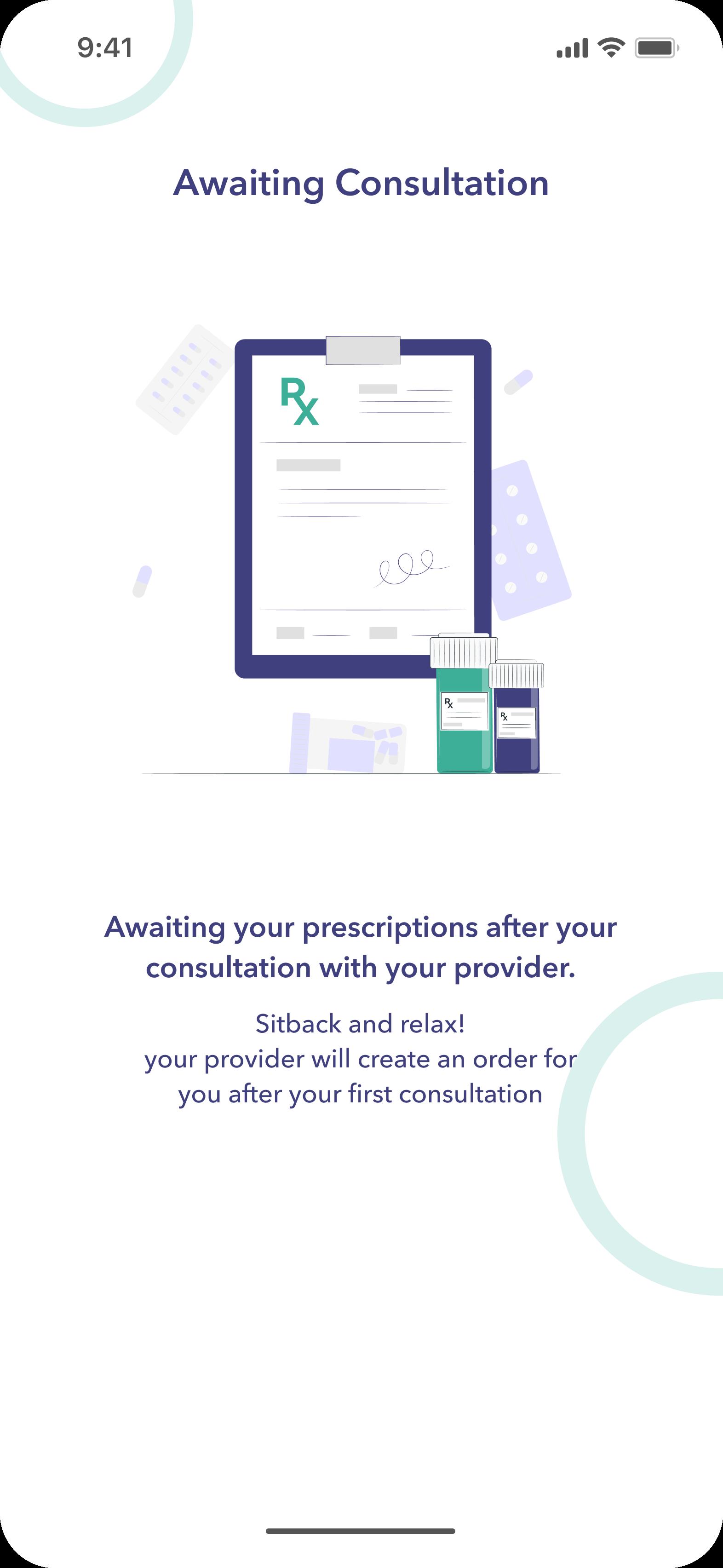 Awaiting consultation: the next step is clear after onboarding.