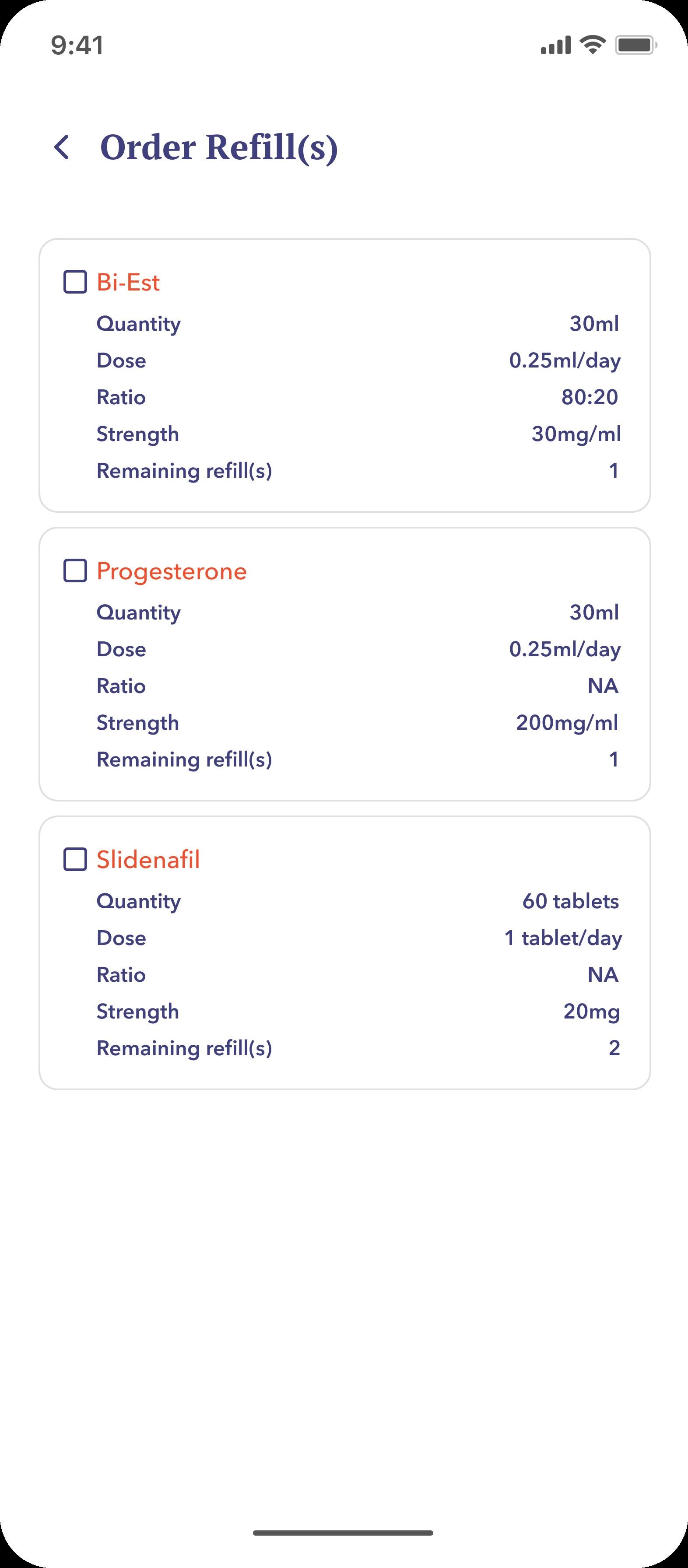 Confirmation, with separate weekday and weekend routines.